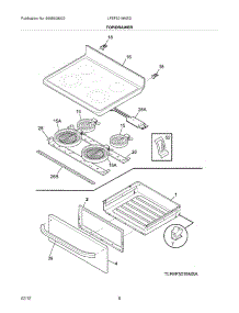 07 - Top / Drawer parts for Frigidaire Range LFEF3019MSD / from AppliancePartsPros.com