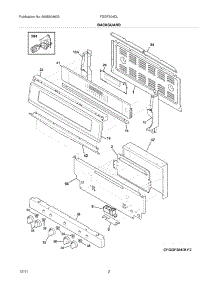 03 - Backguard parts for Frigidaire Range FGGF304DLB3 / from AppliancePartsPros.com