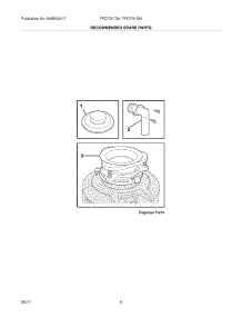 03 - Recommended Spare Parts parts for Frigidaire Disposer FFDI751DMS0 / from AppliancePartsPros.com