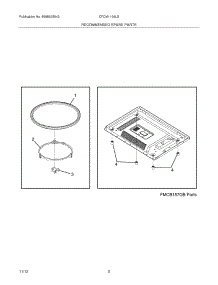 03 - Recommended Spare Parts parts for Frigidaire Microwave CFCM1134LS / from AppliancePartsPros.com