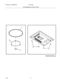 03 - Recommended Spare Parts parts for Frigidaire Microwave FFCE1638LB / from AppliancePartsPros.com