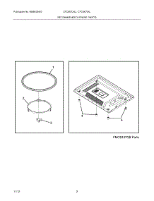 03 - Recommended Spare Parts parts for Frigidaire Microwave CFCM0734LS / from AppliancePartsPros.com