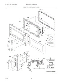 05 - Control Panel, Door, Misc parts for Frigidaire Microwave FGMV205KBA / from AppliancePartsPros.com