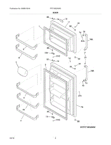 03 - Doors parts for Frigidaire Refrigerator FRT18G2NW0 / from AppliancePartsPros.com
