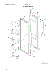05 - Refrigerator Door parts for Frigidaire Refrigerator DFHS2313MF4 / from AppliancePartsPros.com