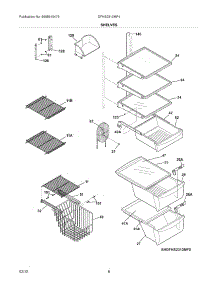 09 - Shelves parts for Frigidaire Refrigerator DFHS2313MF4 / from AppliancePartsPros.com