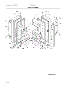 05 - Fresh Food Doors parts for Frigidaire Refrigerator FGHB2844LPC / from AppliancePartsPros.com