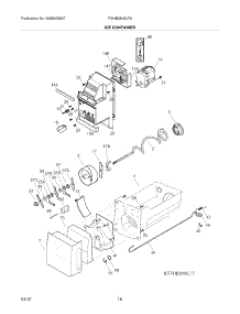 15 - Ice Container parts for Frigidaire Refrigerator FGHB2846LF9 / from AppliancePartsPros.com