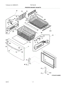 03 - Freezer Drawer - Basket parts for Frigidaire Refrigerator FGHF2344ME4 / from AppliancePartsPros.com