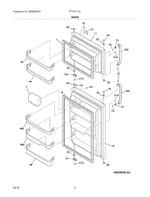 03 - Doors parts for Frigidaire Refrigerator FFTR1715LBB / from AppliancePartsPros.com
