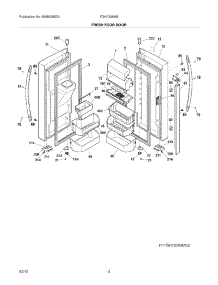 05 - Fresh Food Doors parts for Frigidaire Refrigerator FGHF2369ME4 / from AppliancePartsPros.com