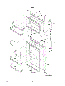 03 - Doors parts for Frigidaire Refrigerator FFTR1513LQ8 / from AppliancePartsPros.com