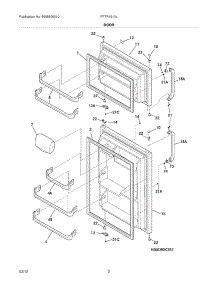 03 - Doors parts for Frigidaire Refrigerator FFTR1513LW7 / from AppliancePartsPros.com