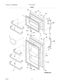03 - Doors parts for Frigidaire Refrigerator FFTR1515LW7 / from AppliancePartsPros.com