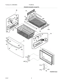03 - Freezer Drawer - Basket parts for Frigidaire Refrigerator FGUB2642LF6 / from AppliancePartsPros.com