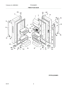 05 - Fresh Food Door parts for Frigidaire Refrigerator FPHG2399MF4 / from AppliancePartsPros.com