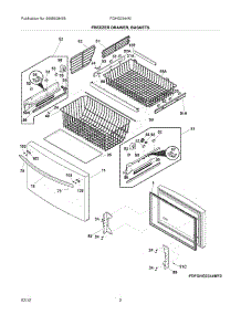 03 - Freezer Drawer - Basket parts for Frigidaire Refrigerator FGHG2344ME4 / from AppliancePartsPros.com