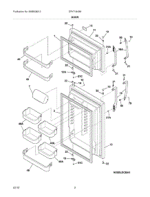 03 - Doors parts for Frigidaire Refrigerator DFHT1843MS5 / from AppliancePartsPros.com
