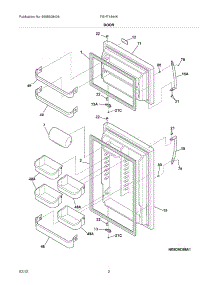 03 - Doors parts for Frigidaire Refrigerator FGHT1844KR6 / from AppliancePartsPros.com