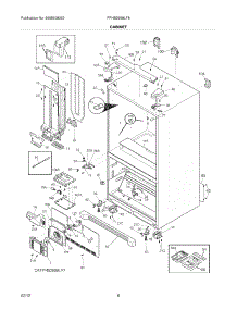 07 - Cabinet parts for Frigidaire Refrigerator FPHB2899LF8 / from AppliancePartsPros.com
