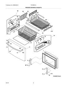 03 - Freezer Drawer / Baskets parts for Frigidaire Refrigerator FGHB2844LEB / from AppliancePartsPros.com