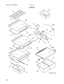 07 - Shelves parts for Frigidaire Refrigerator FFHI1817LW6 / from AppliancePartsPros.com