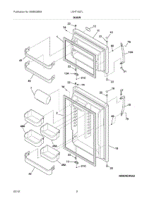 03 - Doors parts for Frigidaire Refrigerator LGHT1837LP6 / from AppliancePartsPros.com