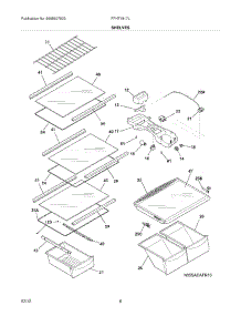 07 - Shelves parts for Frigidaire Refrigerator FFHT1817LS7 / from AppliancePartsPros.com