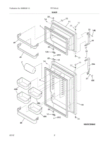 03 - Door parts for Frigidaire Refrigerator FRT18IL6JB9 / from AppliancePartsPros.com