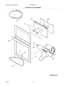 13 - Controls / Ice Dispenser parts for Frigidaire Refrigerator FGHB2844LFA / from AppliancePartsPros.com