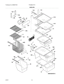 09 - Shelves parts for Frigidaire Refrigerator FGUS2647LF3 / from AppliancePartsPros.com