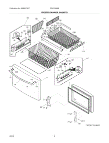 03 - Freezer Drawer - Basket parts for Frigidaire Refrigerator FGHF2369ME3 / from AppliancePartsPros.com