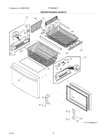 03 - Freezer Drawer / Baskets parts for Frigidaire Refrigerator FPHB2899LF7 / from AppliancePartsPros.com