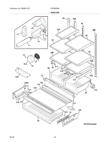 09 - Shelves parts for Frigidaire Refrigerator FGHB2869LE7 / from AppliancePartsPros.com