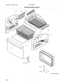 03 - Freezer Drawer / Baskets parts for Frigidaire Refrigerator FPHF2399MF3 / from AppliancePartsPros.com