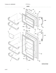 03 - Door parts for Frigidaire Refrigerator FFHT1814LW6 / from AppliancePartsPros.com