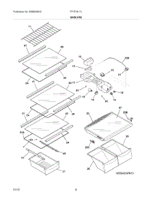 07 - Shelves parts for Frigidaire Refrigerator FFHT1817LB6 / from AppliancePartsPros.com