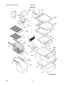 09 - Shelves parts for Frigidaire Refrigerator FPUS2686LF3 / from AppliancePartsPros.com