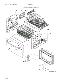 03 - Freezer Drawer / Baskets parts for Frigidaire Refrigerator FGHB2844LE8 / from AppliancePartsPros.com
