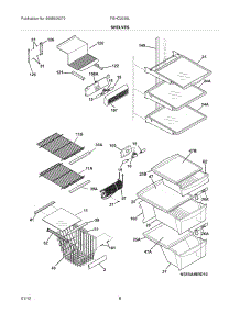 09 - Shelves parts for Frigidaire Refrigerator FGHC2335LP4 / from AppliancePartsPros.com