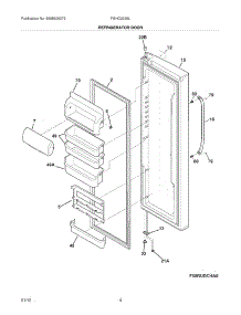 05 - Refrigerator Door parts for Frigidaire Refrigerator FGHC2335LE4 / from AppliancePartsPros.com