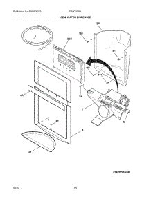 15 - Ice & Water Dispenser parts for Frigidaire Refrigerator FGHC2335LE4 / from AppliancePartsPros.com