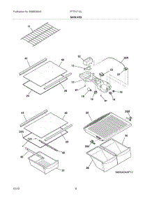 07 - Shelves parts for Frigidaire Refrigerator FFTR1715LW9 / from AppliancePartsPros.com