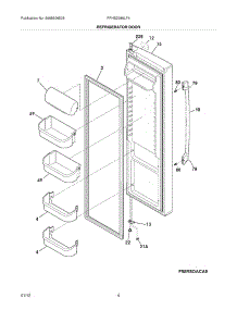 05 - Refrigerator Door parts for Frigidaire Refrigerator FPHS2386LF4 / from AppliancePartsPros.com