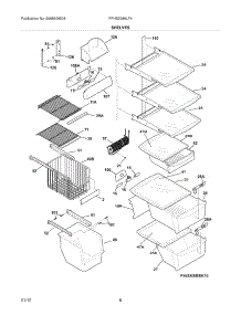 09 - Shelves parts for Frigidaire Refrigerator FPHS2386LF4 / from AppliancePartsPros.com