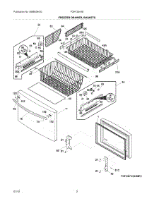 03 - Freezer Drawer / Baskets parts for Frigidaire Refrigerator FGHF2344ME3 / from AppliancePartsPros.com