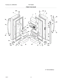 05 - Fresh Food Door parts for Frigidaire Refrigerator FGHF2369MF2 / from AppliancePartsPros.com