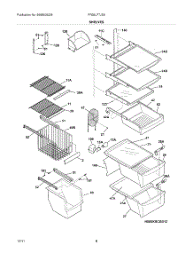 09 - Shelves parts for Frigidaire Refrigerator FRS6LF7JS8 / from AppliancePartsPros.com