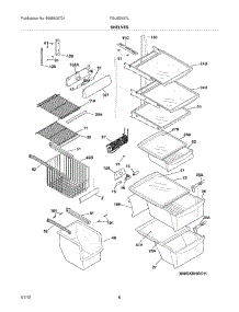09 - Shelves parts for Frigidaire Refrigerator FGUS2637LE2 / from AppliancePartsPros.com
