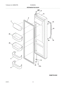 05 - Refrigerator Door parts for Frigidaire Refrigerator DGUS2635LP2 / from AppliancePartsPros.com
